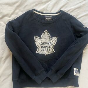 Roots Dark Blue Toronto Maple Leafs Crewneck Sweater
